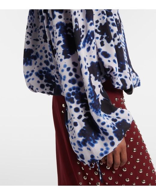 Dries Van Noten Blue Printed Blouse
