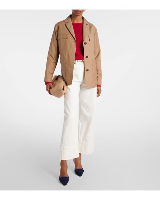 Max Mara Natural Jacke Giulia Aus Twill