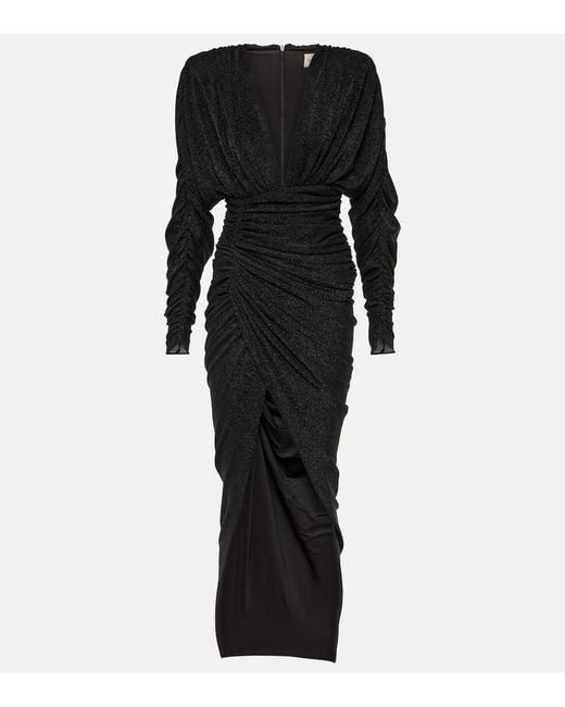 Vestido de fiesta fruncido Alexandre Vauthier de color Black