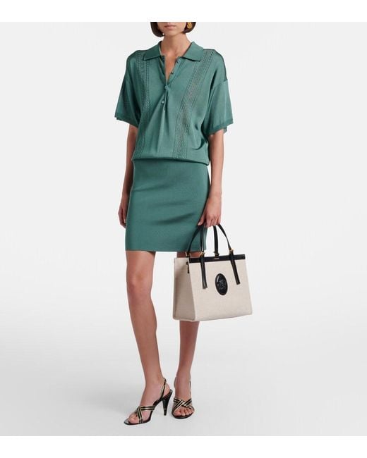 Shopper Riviere Small di Versace in Black