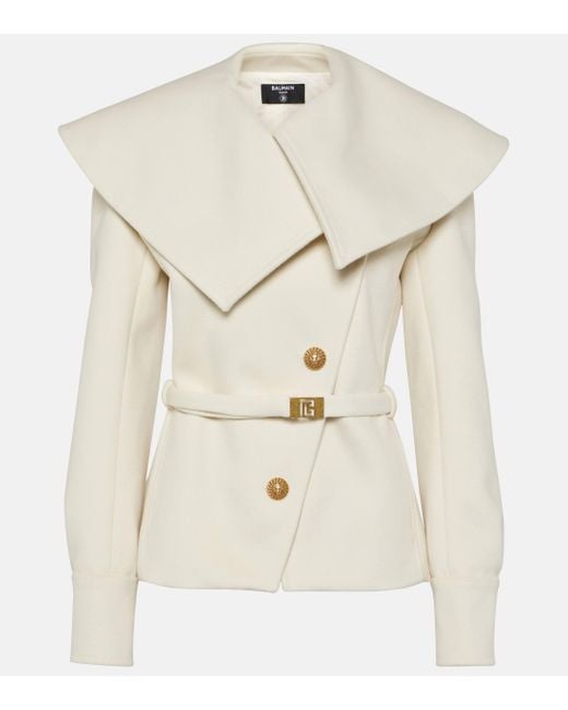 Balmain White Paris Coat