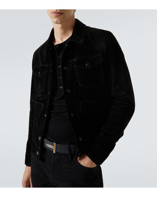 Tom Ford Black Suede Field Jacket for men