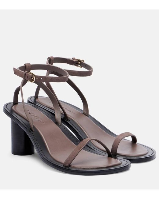 A.Emery Metallic Sandalen Idris Aus Leder Und Veloursleder