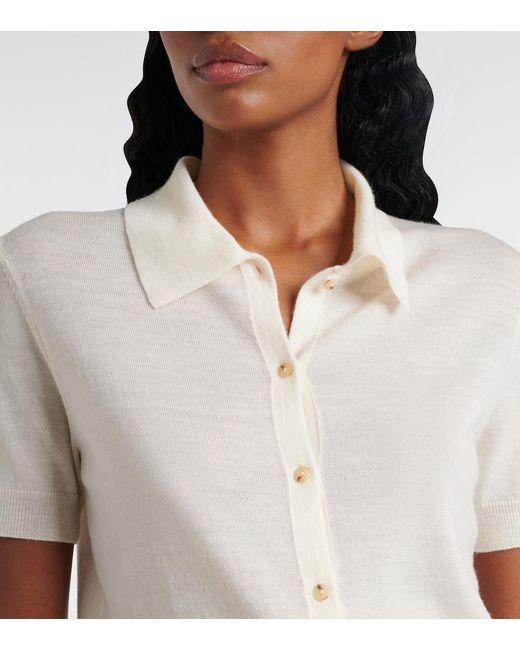Vince White Wool-Blend Top