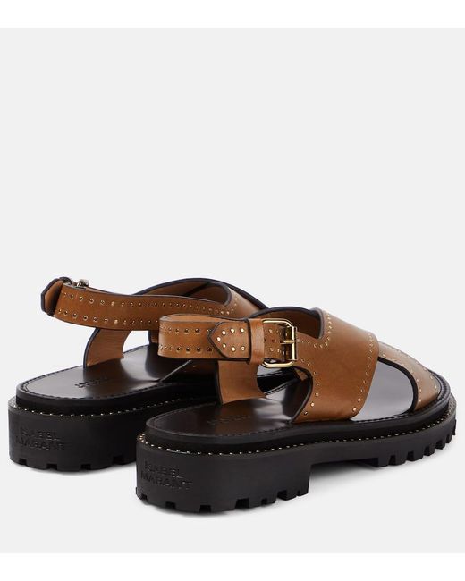 Isabel Marant Brown Leather Sandals
