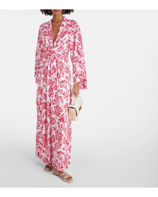 Melissa Odabash Red Bedrucktes Wickelkleid Wisdom