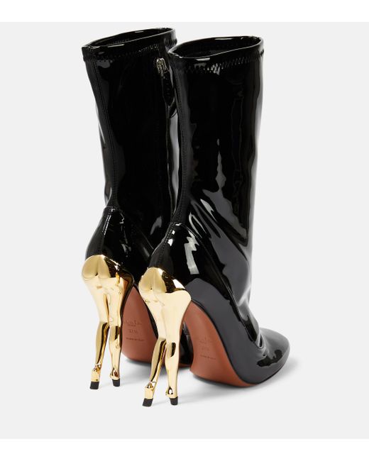 Alaïa Black Cabaret Faux Leather Ankle Boots
