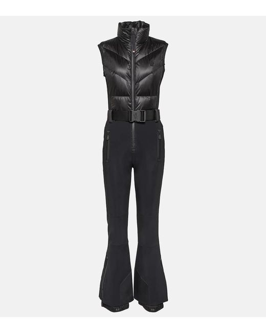 3 MONCLER GRENOBLE Black Quilted Down Ski Suit