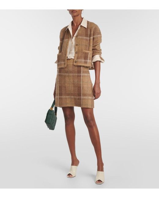 Polo Ralph Lauren Natural Checked Miniskirt