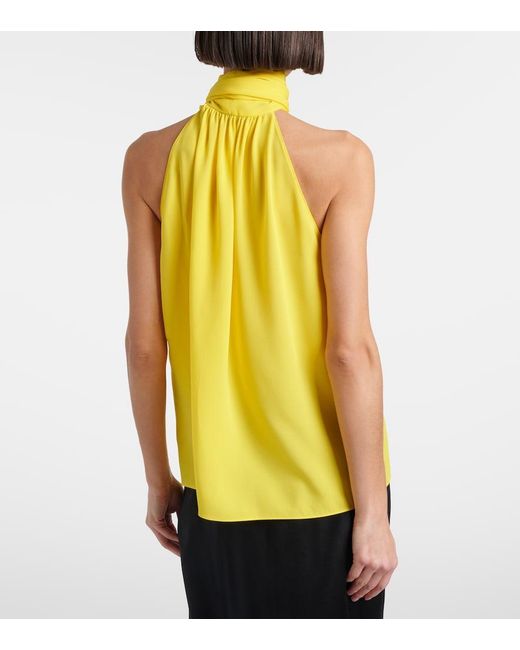 Valentino Yellow Silk Georgette Blouse