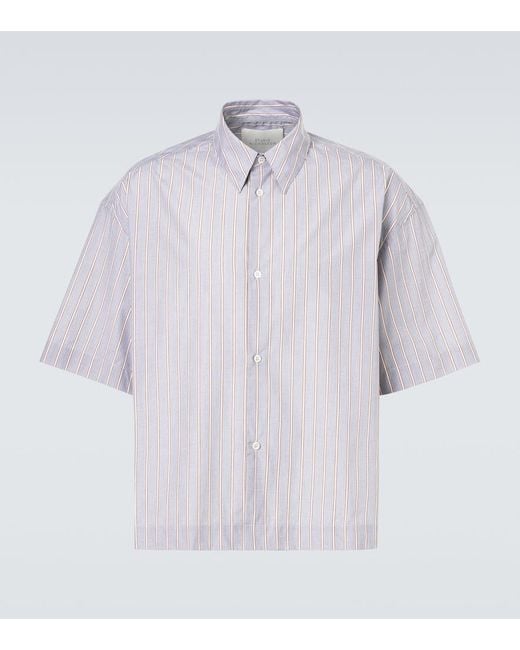 Studio Nicholson Blue Sanko Striped Cotton Shirt for men