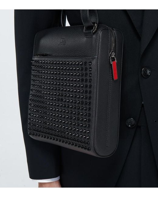 Christian Louboutin Black/black/bk Benech Medium Leather Messenger Bag for men