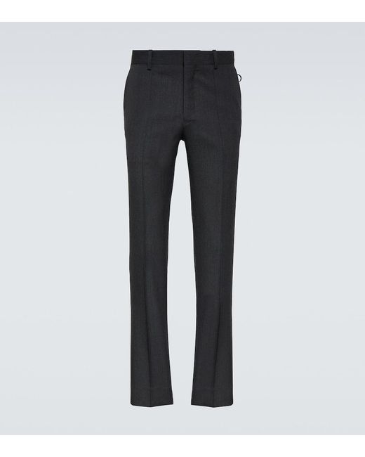 Undercover Blue Low-Rise Wool Slim Pants for men
