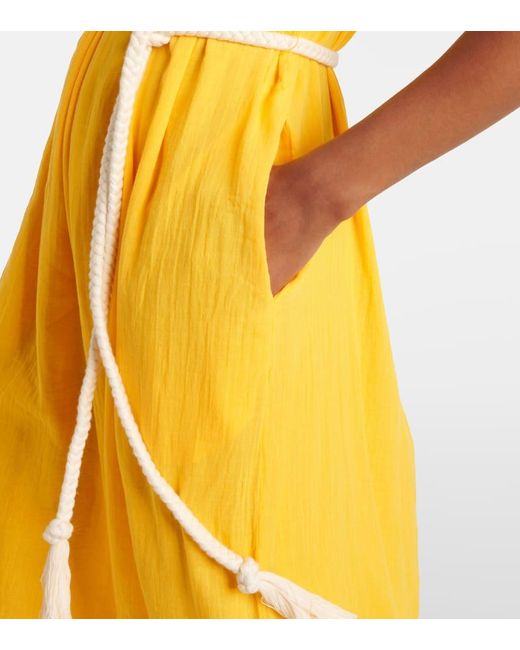 Velvet Yellow Lorelei Cotton Maxi Dress