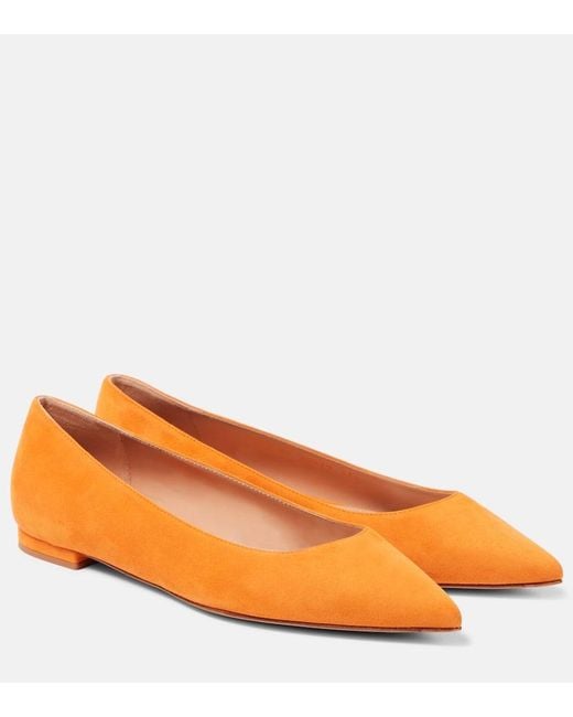 Ballerines Gianvito En Daim Gianvito Rossi en coloris Orange