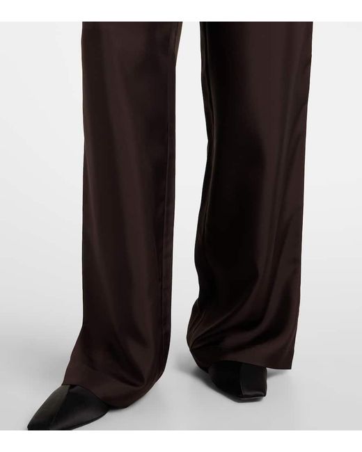 Pantalon Ample En Soie Rohe en coloris Black