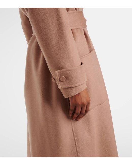 Joseph Pink Arline Wool And Cashmere Wrap Coat