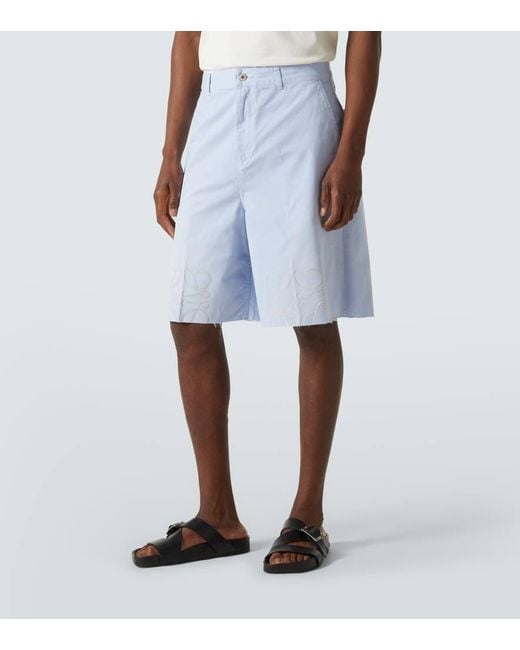 Loewe Paula's Ibiza Bermuda-Shorts Anagram Aus Twill in Blue für Herren