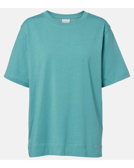 Dries Van Noten Blue Cotton Jersey T-Shirt
