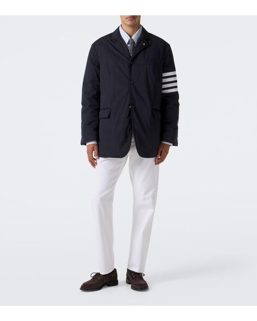 Thom Browne Blue 4-Bar Down Jacket for men