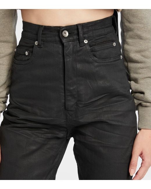 Rick Owens Blue Bolan High-Rise Bootcut Jeans