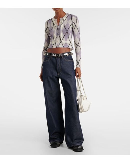 Acne Blue 1981 Mid-Rise Wide-Leg Jeans