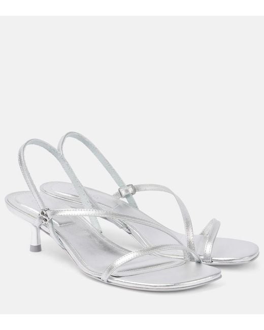 Jonathan Simkhai White Cedonia Leather Slingback Sandals