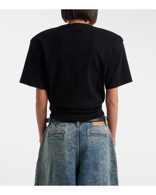 Magda Butrym Black Cotton-Blend Top