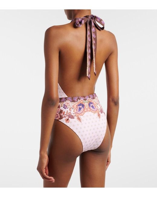 Alexandra Miro Pink Willow Printed Swimsuit