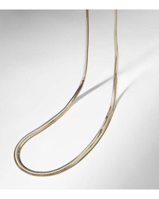 STONE AND STRAND Metallic Serpentine 14Kt Chain Necklace