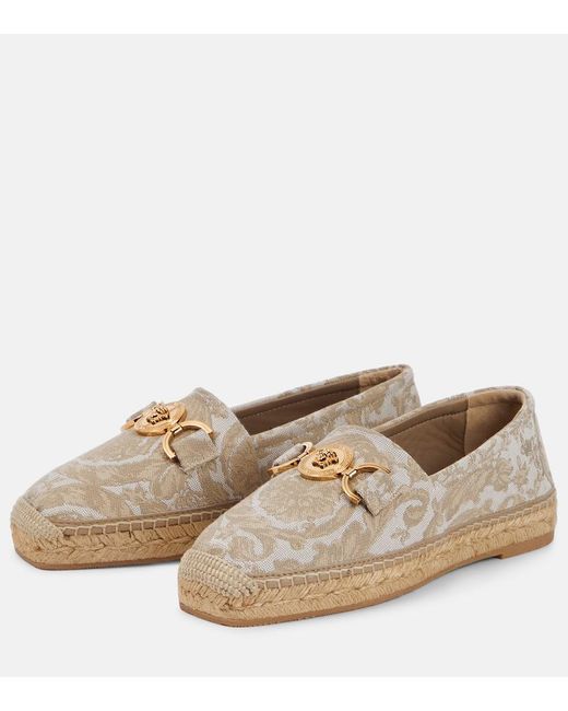 Versace Natural Barocco Medusa Mules