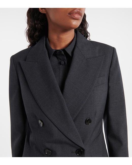 Gucci Blue Double-Breasted Wool Blazer
