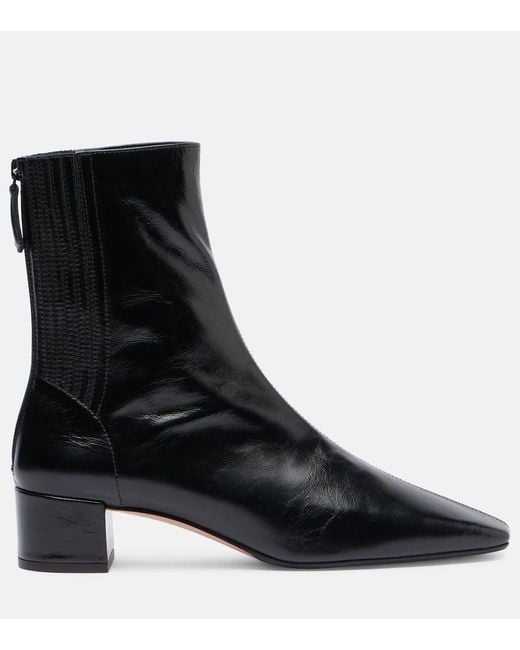 Aquazzura Black Ankle Boots Saint Honore 35 Aus Leder
