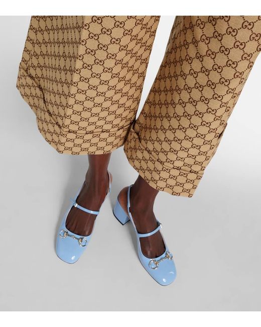 Gucci Horsebit Pump in Blue | Lyst display picture 3