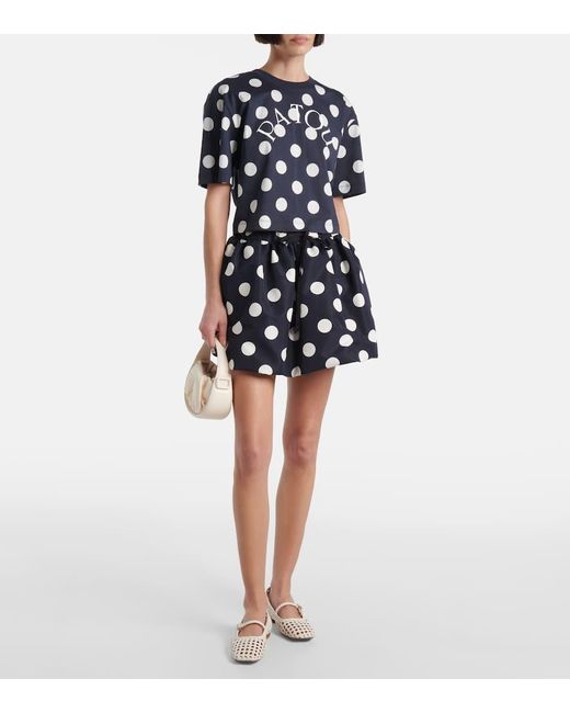 Patou Blue Cropped-Top Aus Baumwolle