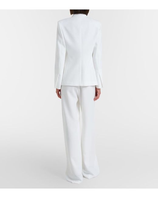 Max Mara White Cady Wide-Leg Pants