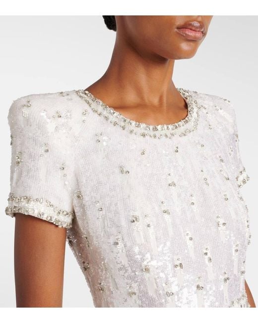 Jenny Packham White Bridal Robe Kira Mit Kristallen Und Pailletten