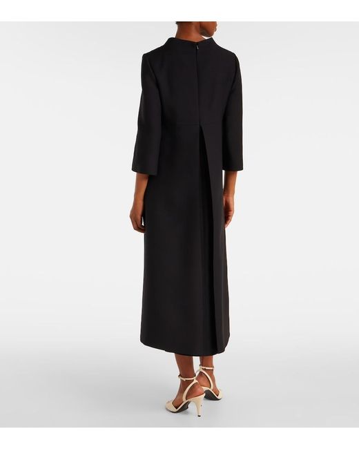 Valentino Black Crepe Couture Midi Dress
