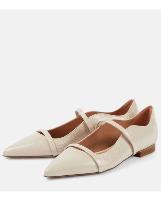 Malone Souliers Brown Maureen Leather Ballet Flats
