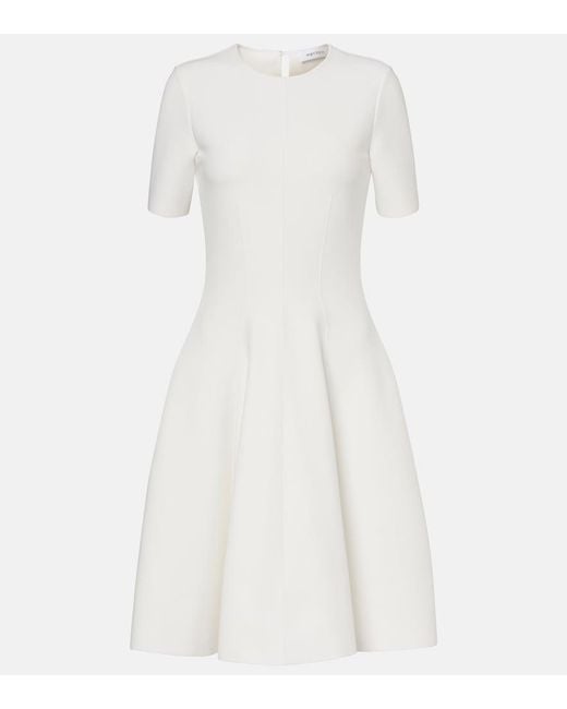 McQueen White Jersey Minidress