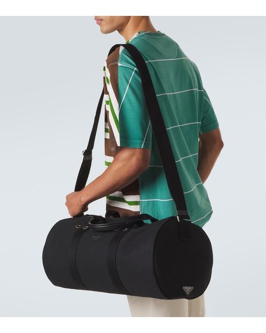 Prada Black Canvas Duffel Bag for men