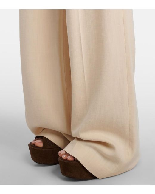 Etro White High-Rise Wide-Leg Pants