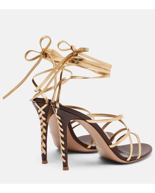 Gianvito Rossi Metallic Leather Sandals