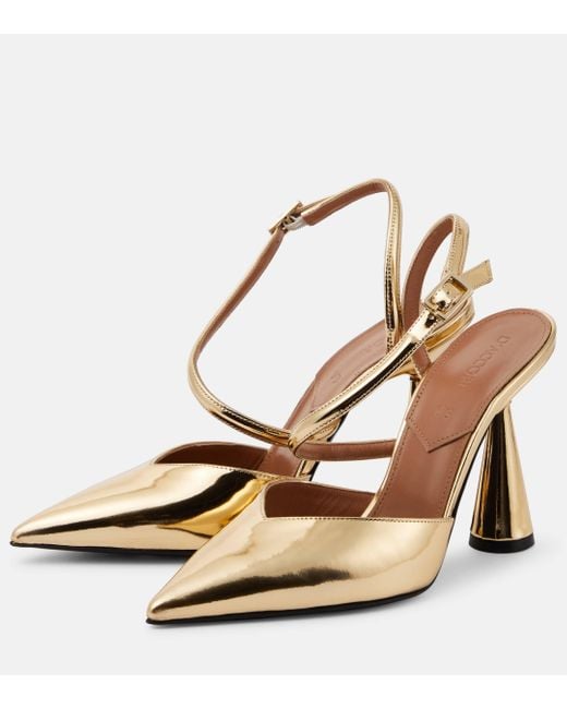 D'Accori Metallic Arya 90 Leather Pumps