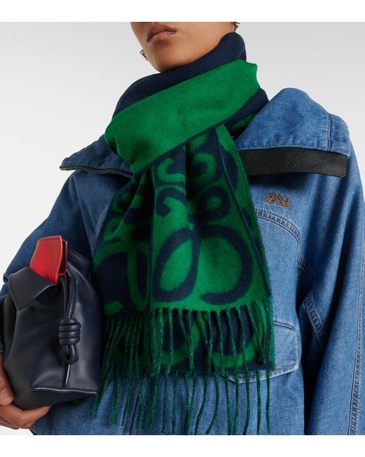 Sciarpa Anagram di Loewe in Green