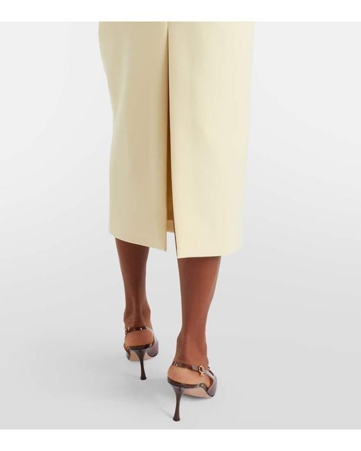 Roland Mouret Metallic Draped Crepe Cocktail Dress