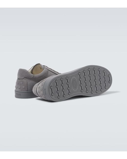 Baskets En Daim Tod's pour homme en coloris Gray