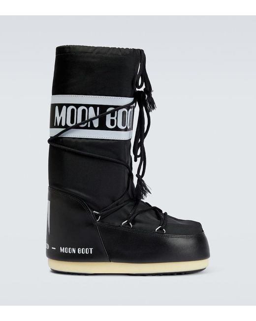 Moon Boot Black Icon Nylon Snow Boots for men