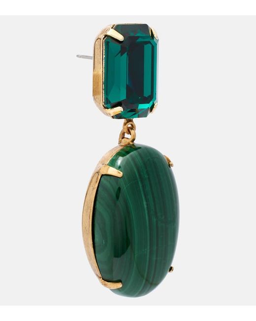 Jennifer Behr Green Xiomara 18Kt-Plated Drop Earrings