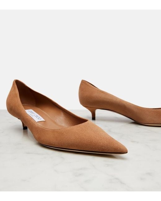Jimmy Choo Brown Amelia 35 Suede Pumps